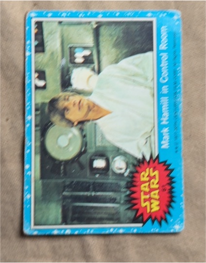 1977 Topps Star Wars #63 Mark Hamill in Control Room — front