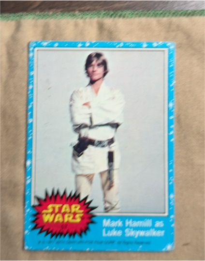 1977 Topps Star Wars #57 Mark Hamill as Luke Skywalker — front