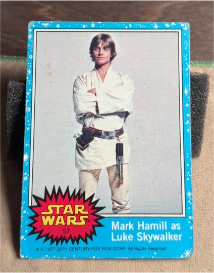 1977 Topps Star Wars #57 Mark Hamill as Luke Skywalker — front