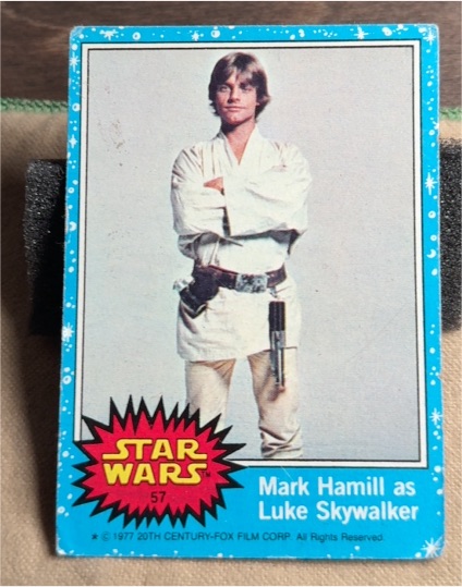 1977 Topps Star Wars #57 Mark Hamill as Luke Skywalker — front