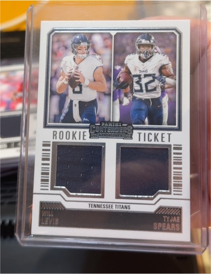 2023 Panini Contenders #DS-3 Will Levis / Tyjae Spears Rookie Ticket — front