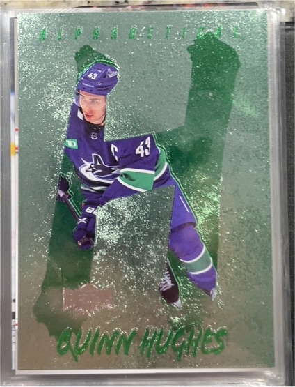 2024-25 Skybox Metal Universe Alphabetical #A-8 Quinn Hughes — front
