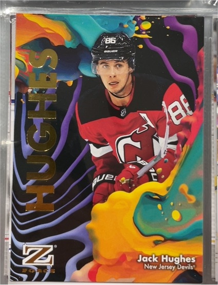 2024-25 Skybox Metal Universe Z-Force #47 Jack Hughes — front