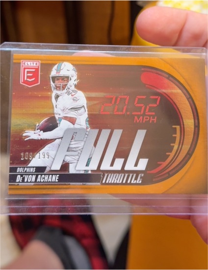 2025 Panini Donruss Elite #13 De'Von Achane Full Throttle — front