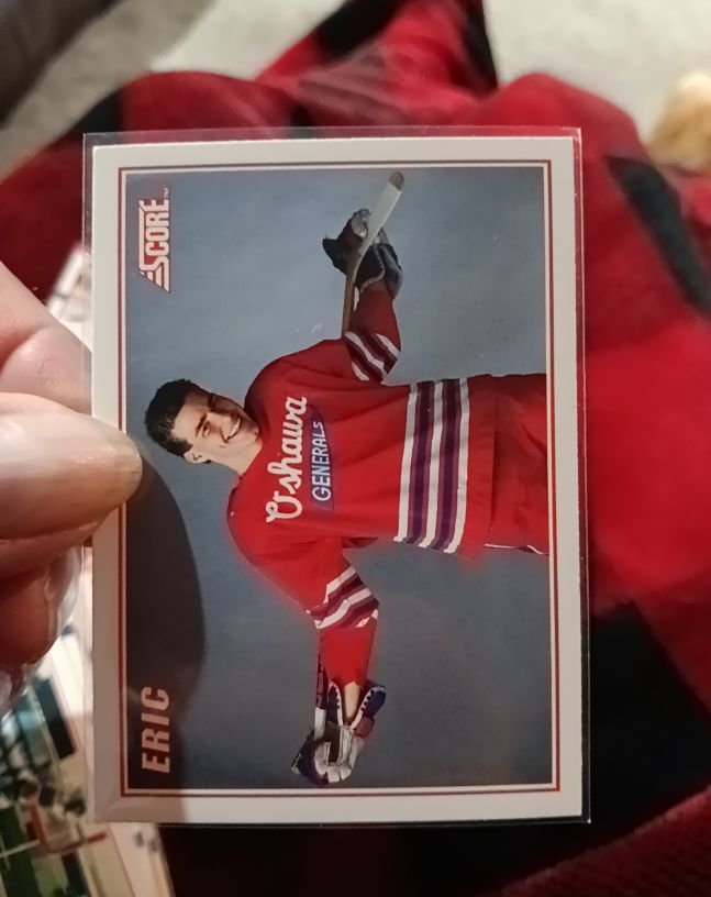 1990-91 Score #B5 Eric Lindros Oshawa Generals — front