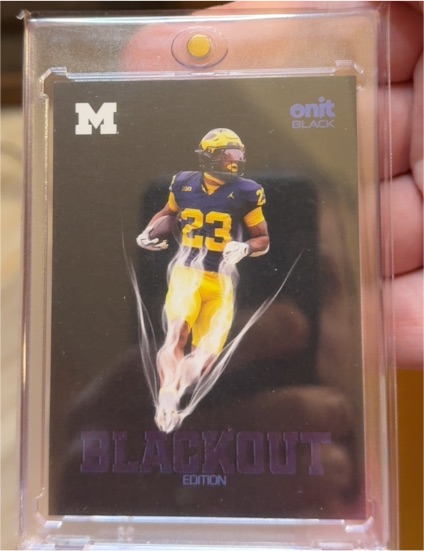 2025 Onit Black #BL-2 Michigan Wolverines Blackout Edition — front