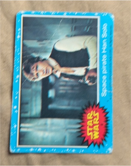 1977 Topps Star Wars Blue Series #4 Space Pirate Han Solo — front