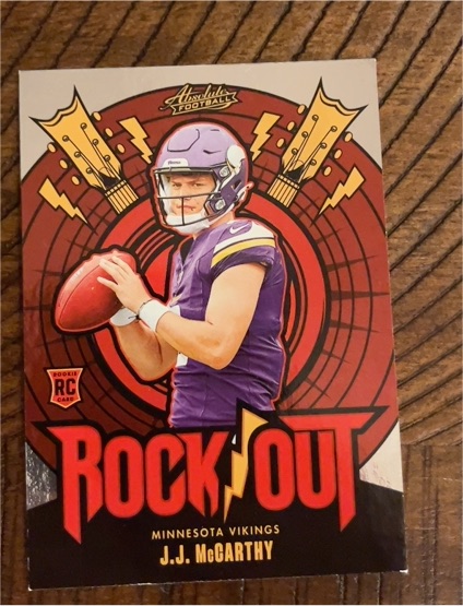 2024 Panini Absolute #RO-JMY J.J. McCarthy Rock Out Rookie — front