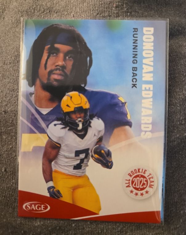 2025 Sage High Series #155 Donovan Edwards — front