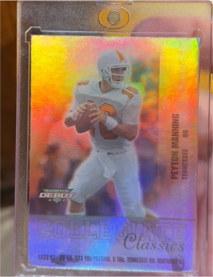 2002 Topps Debut Collegiate Classics #CC18 Peyton Manning — front