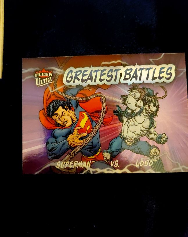 2025 Fleer Ultra Superman Greatest Battles #GB-29 Superman vs Lobo — front