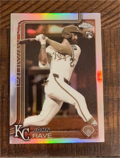 2025 Topps Chrome Update #USC136 John Rave Sepia Refractor Rookie Card — front