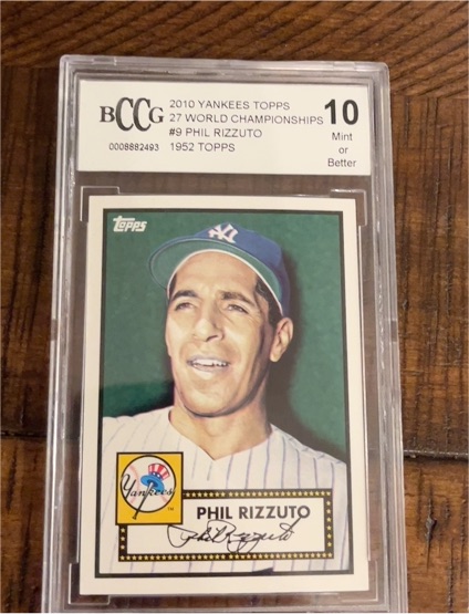 2010 Topps New York Yankees 27 World Series Championships #9 Phil Rizzuto — front