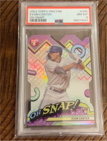 2024 Topps Pristine #OH-5 Evan Carter Oh Snap! — front