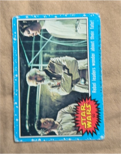 1977 Topps Star Wars Blue Series 1 #50 Rebel leaders wonder about their fate! — front