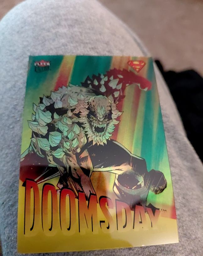 2026 Fleer Ultra Superman 1995 Retro Acetate #R-9 Doomsday — front