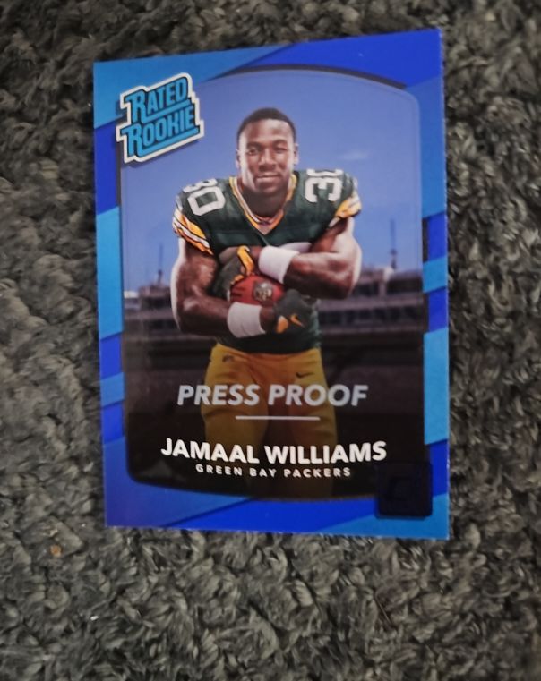 2017 Panini Donruss #317 Jamaal Williams Rated Rookie Press Proof — front