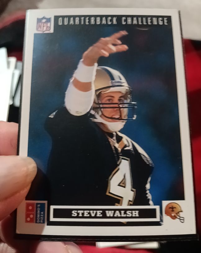 1991 Upper Deck Domino's Pizza Quarterback Challenge #24 Steve Walsh — front