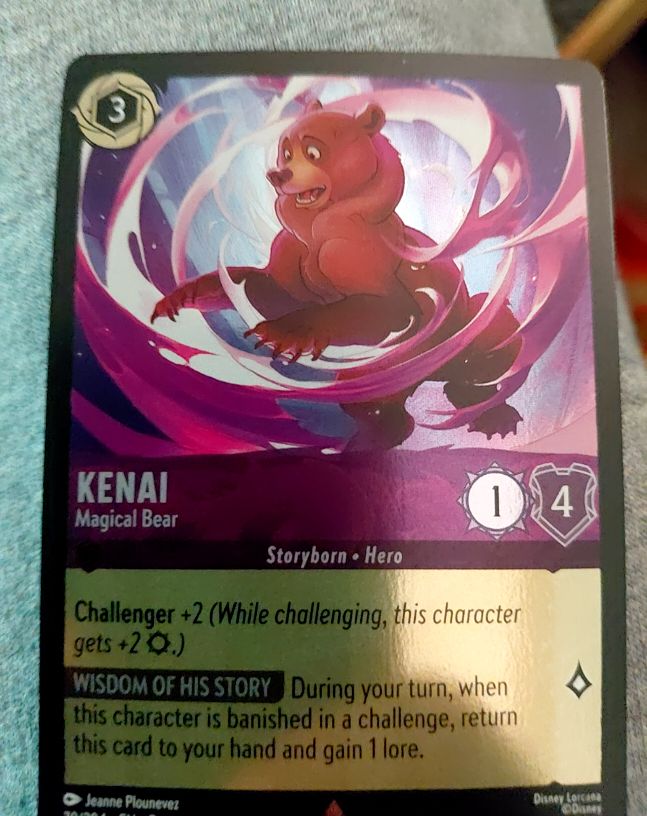 Disney Lorcana Archazia's Island #70 Kenai Magical Bear — front