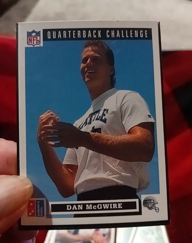 1991 Upper Deck Domino's Pizza Quarterback Challenge #28 Dan McGwire — front