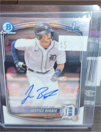 2025 Bowman Chrome #CPA-JB Justice Bigbie — front