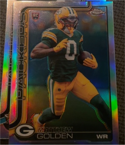 2025 Topps Chrome #333 Matthew Golden Rookie Refractor — front