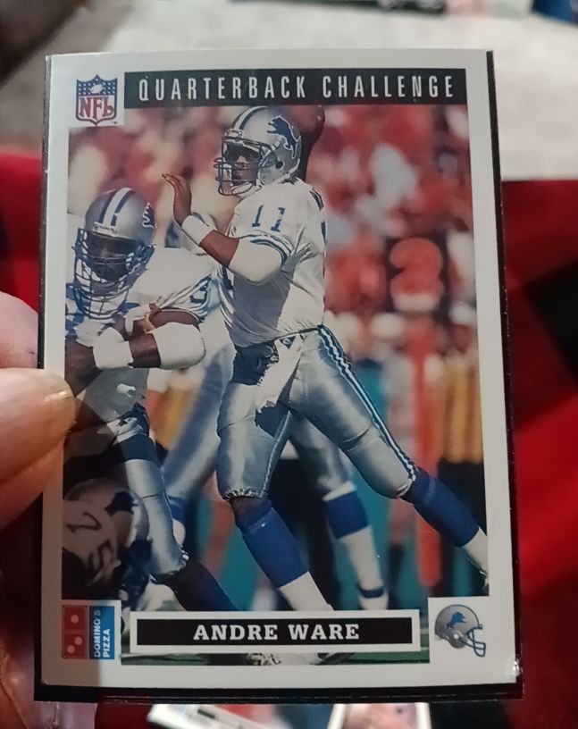 1991 Upper Deck Domino's Pizza Quarterback Challenge #9 Andre Ware — front