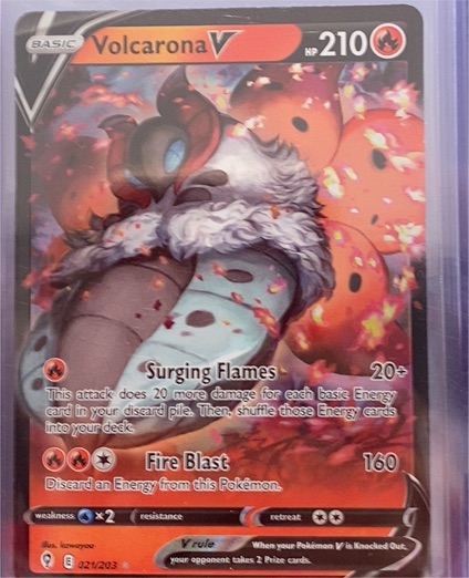 2021 Pokémon Sword & Shield Evolving Skies #021 Volcarona V — front