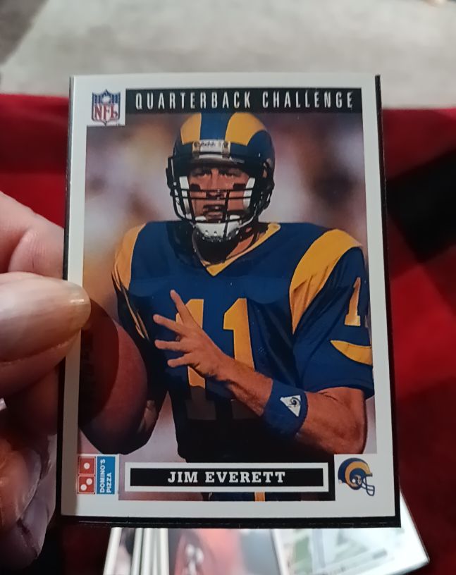 1991 Upper Deck Domino's Pizza Quarterback Challenge #13 Jim Everett — front