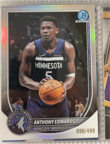 2025 Bowman Chrome #BCV-103 Anthony Edwards — front
