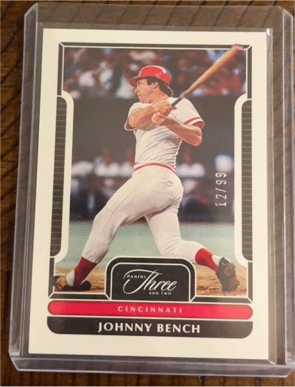 2025 Panini Three and Two #16 Johnny Bench — front