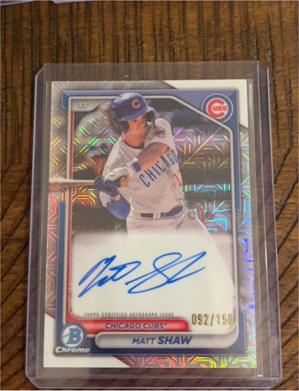 2024 Bowman Chrome #BCP-30 Matt Shaw — front