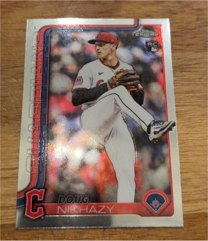 2025 Topps Chrome Update #USC119 Doug Nikhazy RC Cleveland Guardians — front