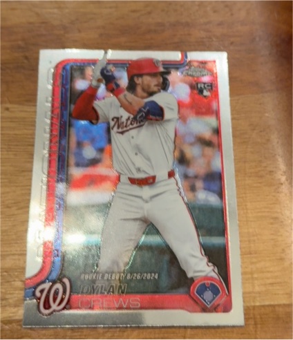 2025 Topps Chrome Update Series #USC190 Dylan Crews Rookie Debut — front