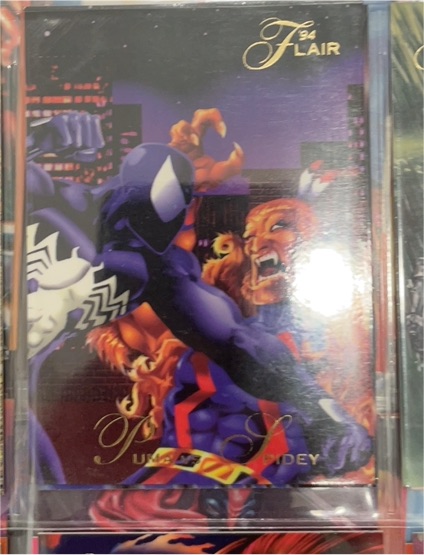 1994 Flair Marvel Annual #49 Puma vs Spidey — front