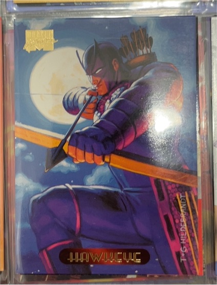 1994 Fleer Marvel Masterpieces #49 Hawkeye — front