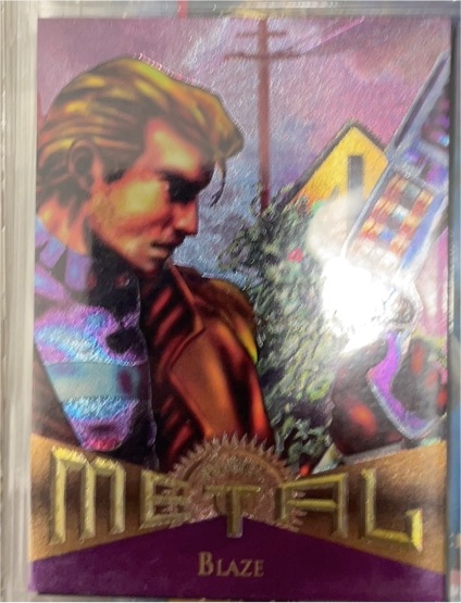 1995 Fleer Marvel Metal #57 Blaze — front