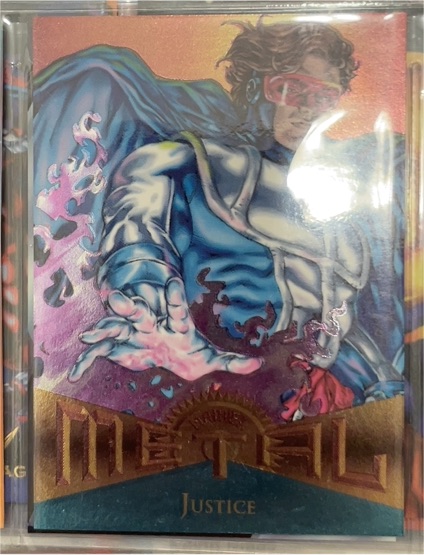 1995 Fleer Marvel Metal #64 Justice — front