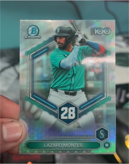2026 Bowman Chrome Top 100 #BTP-28 Lazaro Montes — front