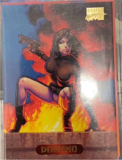 1994 Fleer Marvel Masterpieces #32 Domino — front