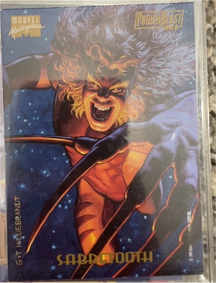 1994 Fleer Marvel Masterpieces Power Blast #8 Sabretooth — front