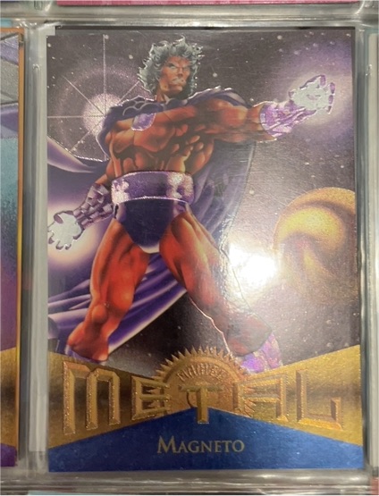 1995 Fleer Marvel Metal #104 Magneto — front