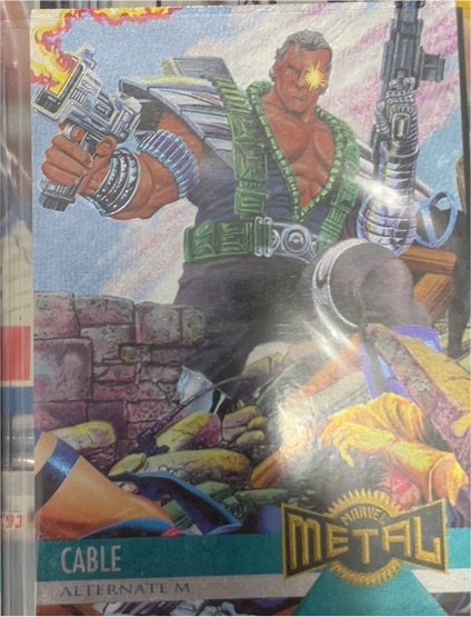 1995 Fleer Marvel Metal Alternate M #127 Cable — front