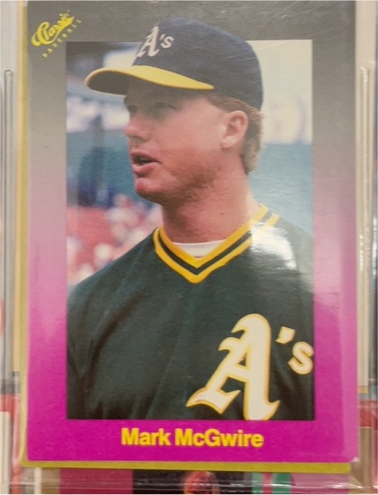 1989 Classic Update Purple Travel Edition #190 Mark McGwire — front