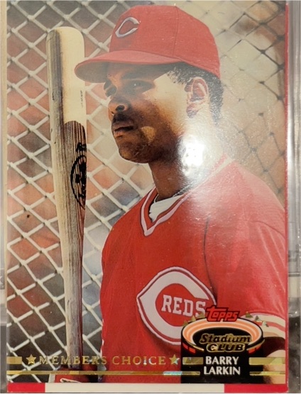 1992 Topps Stadium Club Members Choice #596 Barry Larkin — front