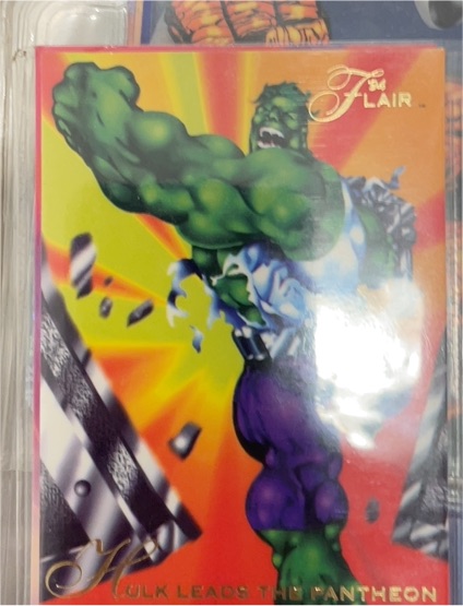 1994 Flair Marvel Annual #95 Hulk Leads the Pantheon — front