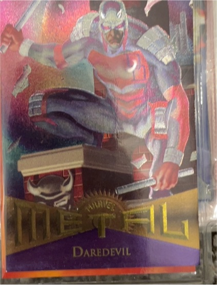 1995 Fleer Marvel Metal #28 Daredevil — front
