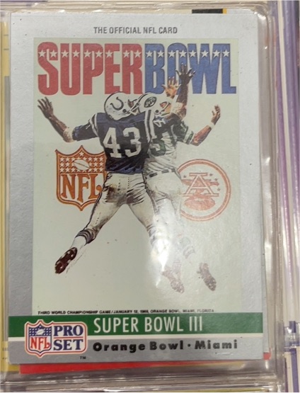 1990 Pro Set #3 Super Bowl III — front