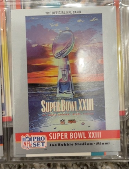 1990 Pro Set #23 Super Bowl XXIII — front