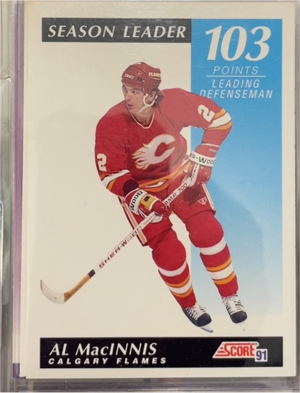1991-92 Score #409 Al MacInnis — front